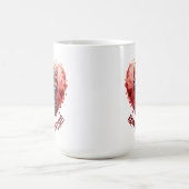 Happy Valentine's Day Little Kitten with Heart Kaffeetasse (Mittel)