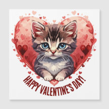 Happy Valentine's Day Little Kitten witn Herz