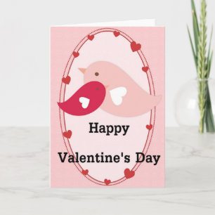 Happy Valentine's Day Love Birds Card d2 Feiertagskarte