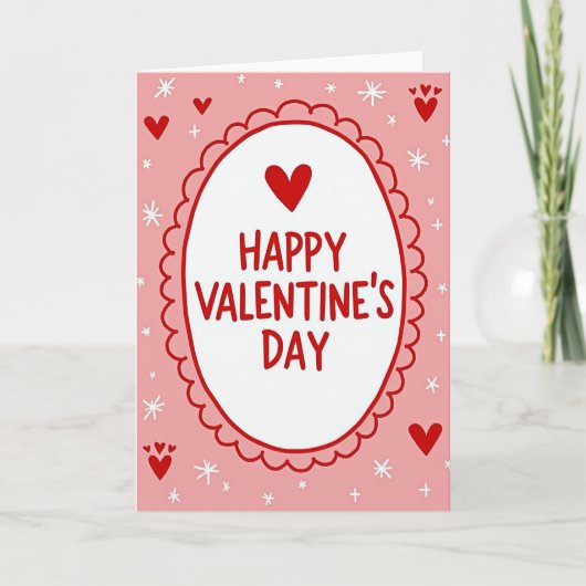 Happy Valentines Day Love Card Karte (Vorderseite)