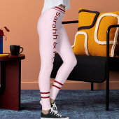 Happy Valentine's Day Love Cute Red Pink DIY Gift Leggings