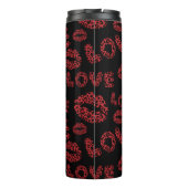 Happy Valentine's Day Love Elegant Red &Black Thermosbecher (Rückseite)