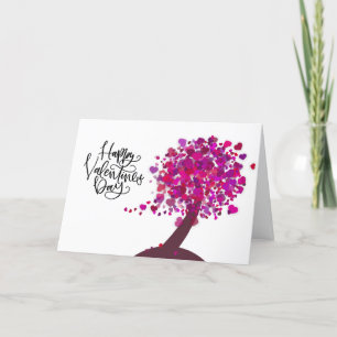 Happy Valentine's Day   Love Heart Shape Tree Feiertagskarte
