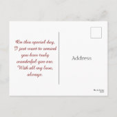 Happy Valentine's Day! Love Letter Feiertagspostkarte (Rückseite)