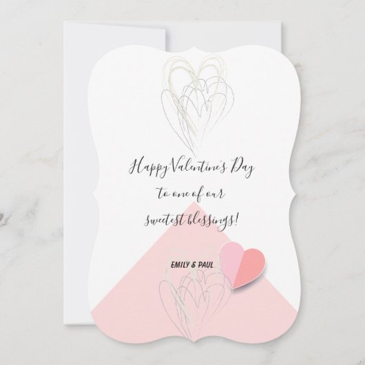 Happy Valentine's Day Lovely Elegant Einladung (Rückseite)