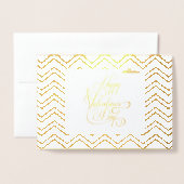 Happy Valentine's Day Lovely Elegant Luxury Gold Folienkarte (Vorderseite mit Umschlag)