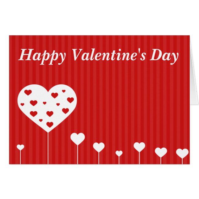 Happy Valentine's Day Lovely Hearts (Vorderseite (Horizontal))