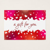 Happy Valentine's Day Lovely Hearts Gift Card (Vorderseite)