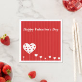 Happy Valentine's Day Lovely Hearts Serviette (Beispiel)