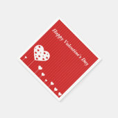 Happy Valentine's Day Lovely Hearts Serviette (Ecke)