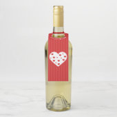 Happy Valentine's Day Lovely Red White Hearts Flaschenanhänger (Auf Flasche)