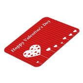 Happy Valentine's Day Lovely Red White Hearts Magnet (Linke Seite)