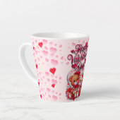 Happy Valentine's Day Loving Teddy Bear Couple Milchtasse (Linke Ecke)