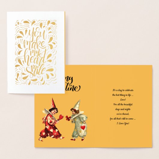 Happy Valentine's Day Luxury Real Foil Card Folienkarte (Anzeige)