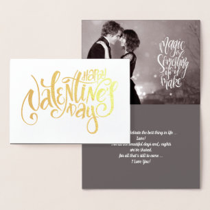 Happy Valentine's Day Luxury Real Foil Card Folienkarte