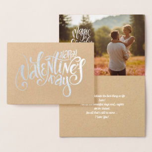 Happy Valentine's Day Luxury Real Foil Card Folienkarte