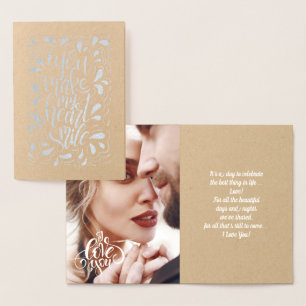 Happy Valentine's Day Luxury Real Foil Card Folienkarte
