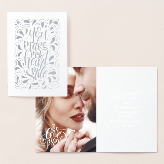 Happy Valentine's Day Luxury Real Foil Card Folienkarte (Anzeige)