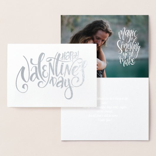 Happy Valentine's Day Luxury Real Foil Card Folienkarte (Anzeige)