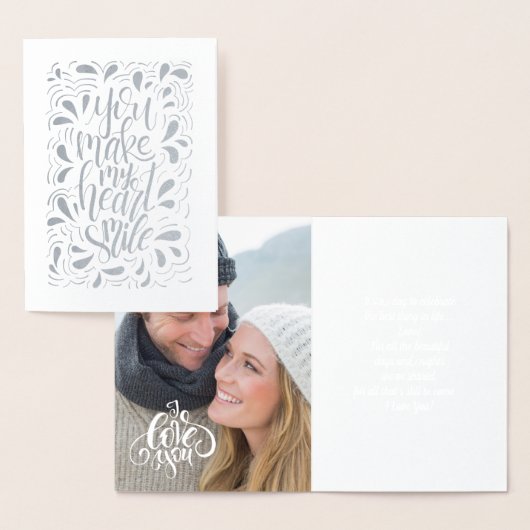 Happy Valentine's Day Luxury Real Foil Card Folienkarte (Anzeige)