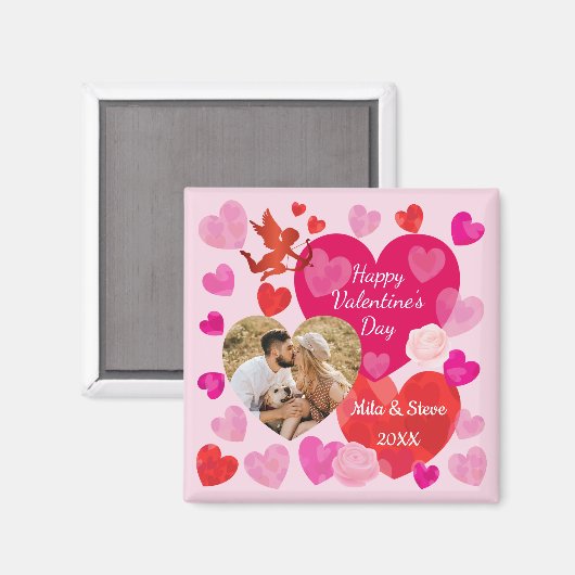 Happy Valentine's Day Magnet (Vorderseite/Rückseite)