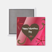 Happy Valentines Day Magnet (Vorderseite/Rückseite)