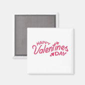 Happy Valentines Day Magnet (Vorderseite/Rückseite)