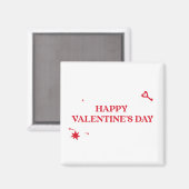Happy Valentines Day Magnet (Vorderseite/Rückseite)