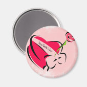 Happy Valentine's Day Magnet (Vorderseite/Rückseite)
