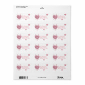 Happy Valentine's Day Mailing Return Labels Adressaufkleber (Vorne)