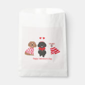 Happy Valentines Day Maltipoo Hunde Geschenktütchen (Vorderseite)