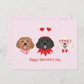 Happy Valentines Day Maltipoo Hunde Postkarte (Vorne/Hinten)