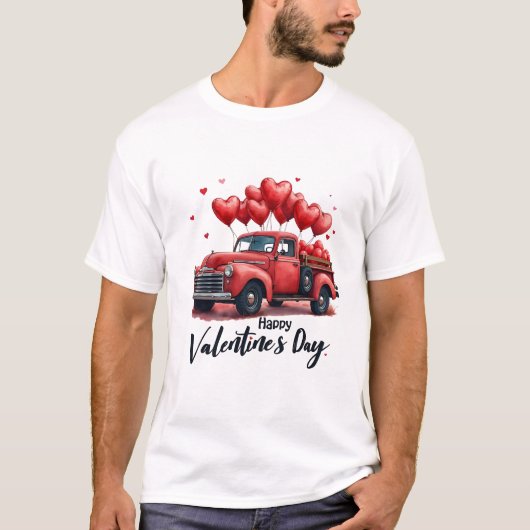 Happy Valentine's Day Matching Paares Outfit T-Shirt (Vorderseite)