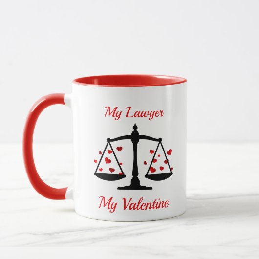 Happy Valentine's Day mein Anwalt Tasse (Links)