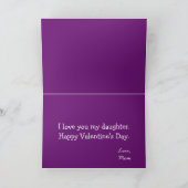 Happy Valentine's Day Meine Tochter Tiger Thema Karte (Innenseite)