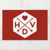 Happy Valentine's Day Mini Frische Pasta machen Schaumweinetikett (Einzelnes Label)