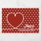 Happy Valentine's Day Mini Frische Pasta machen Schaumweinetikett (Einzelnes Label)