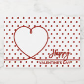 Happy Valentine's Day Mini Frische Pasta machen Schaumweinetikett (Einzelnes Label)