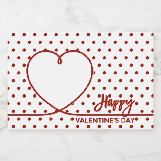 Happy Valentine's Day Mini Frische Pasta machen Schaumweinetikett (Einzelnes Label)