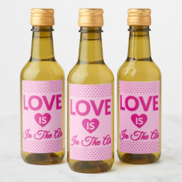Happy Valentine's Day Mini Wine Label Set Weinetikett