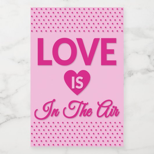 Happy Valentine's Day Mini Wine Label Set Weinetikett (Einzelnes Label)