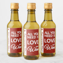 Happy Valentine's Day Mini Wine Label Set
