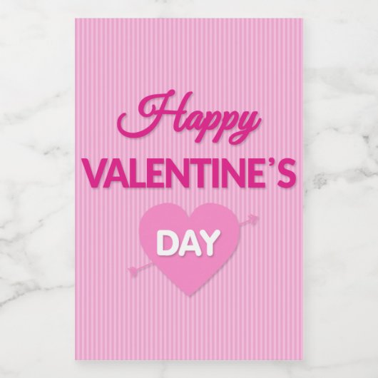 Happy Valentine's Day Mini Wine Label Set Weinetikett (Einzelnes Label)