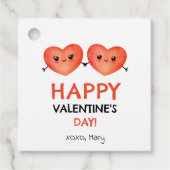 Happy Valentine's Day mit Baby-Herzchen-Paar Geschenkanhänger (Vorderseite)