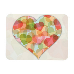 Happy Valentines Day mit bunten Herzen Magnet