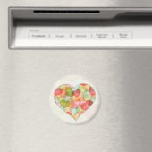 Happy Valentines Day mit bunten Herzen Magnet (In Situ (Geschirrspüler))