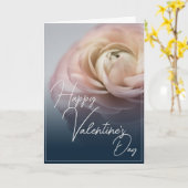 Happy Valentine's Day mit großer rosa Rose Karte (Gelbe Blume)