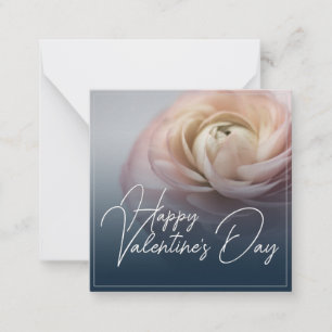 Happy Valentine's Day mit großer rosa Rose Mitteilungskarte