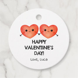 Happy Valentine's Day mit Herzchen Geschenkanhänger