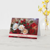 Happy Valentines Day mit Hübschen weißen Rote Rose Karte (Gelbe Blume)